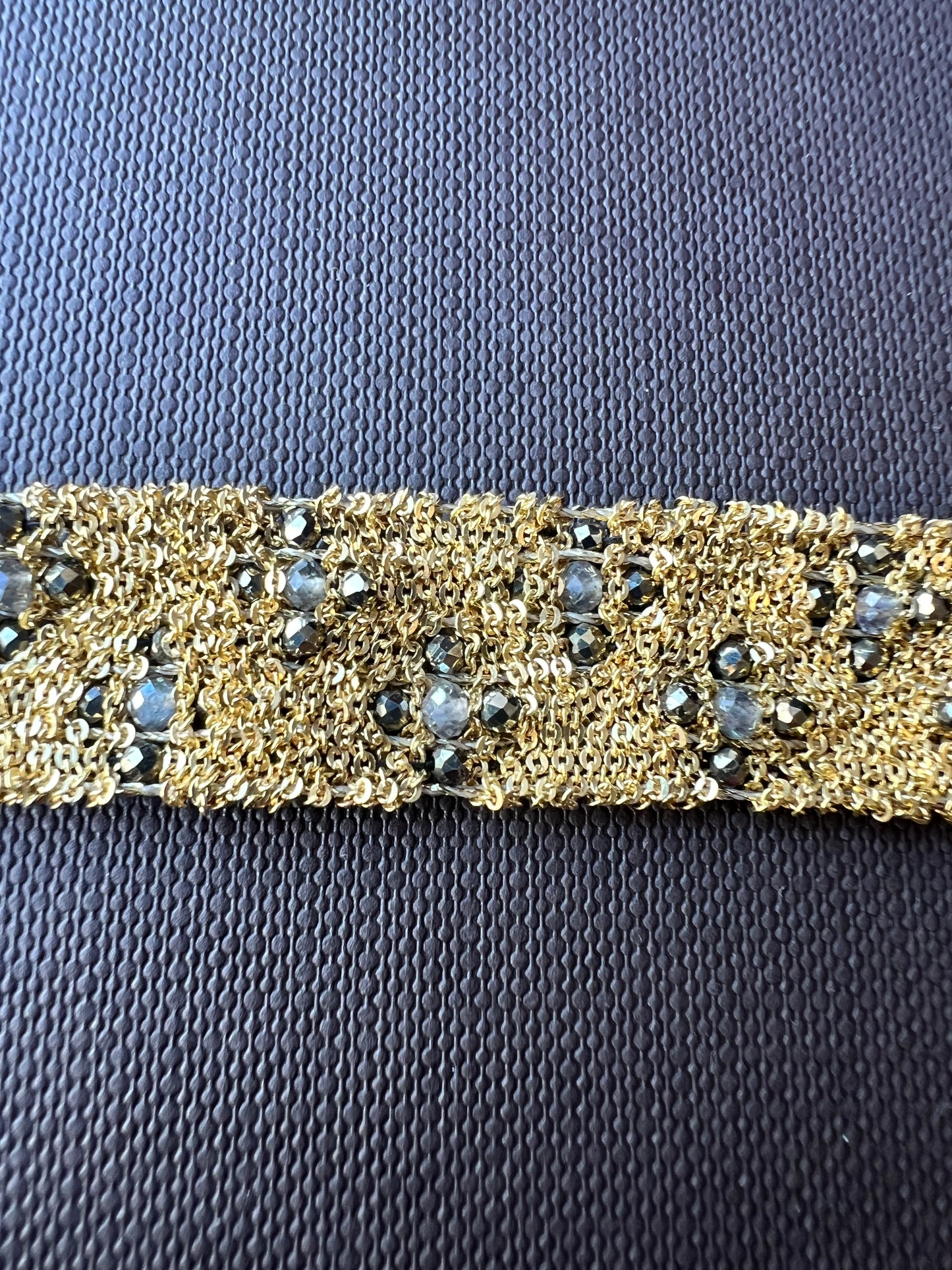 Dag Gold Woven Gemstone Stars Bracelet