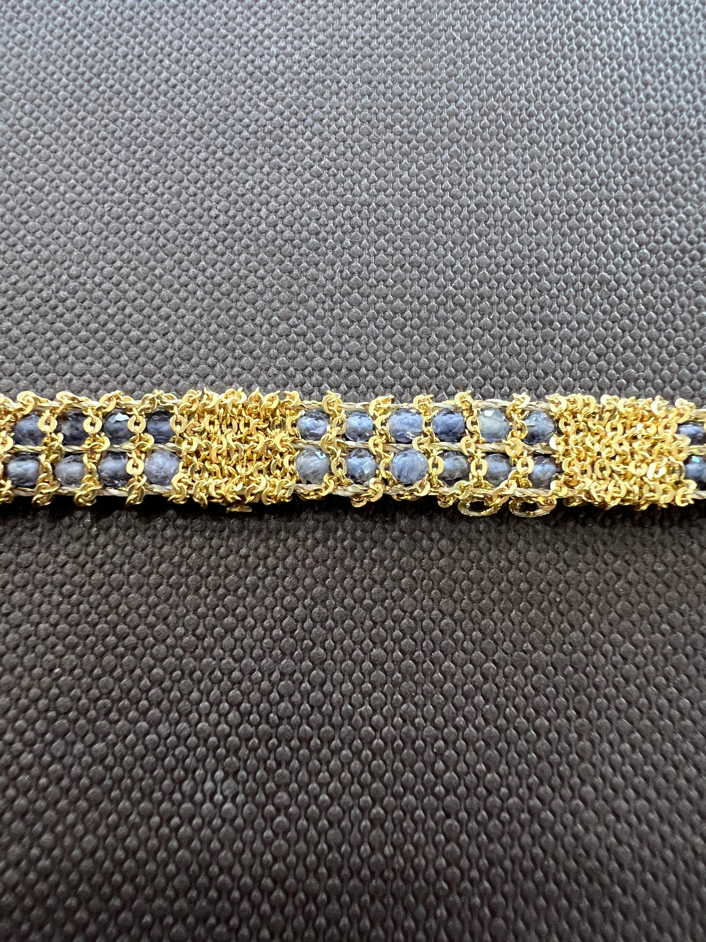 Dag Woven Gold Gemstone Bracelet