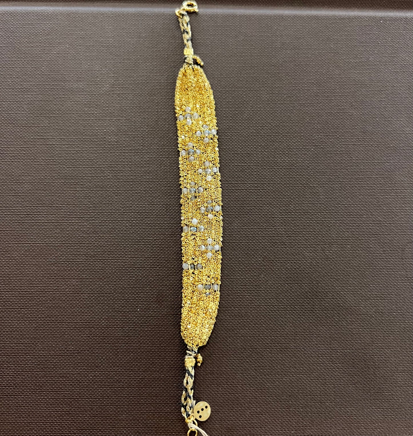Dag Gold Woven Mystic Moonstone Bracelet