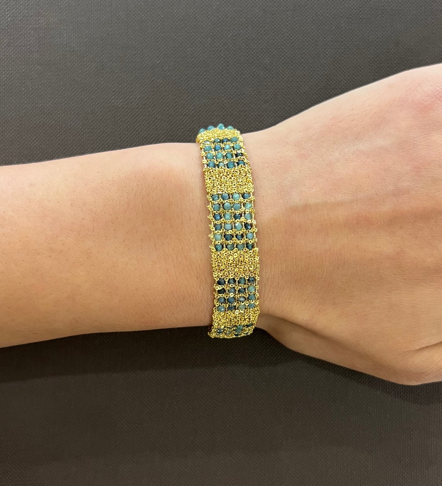 Dag Woven Gold Tourmaline Bracelet