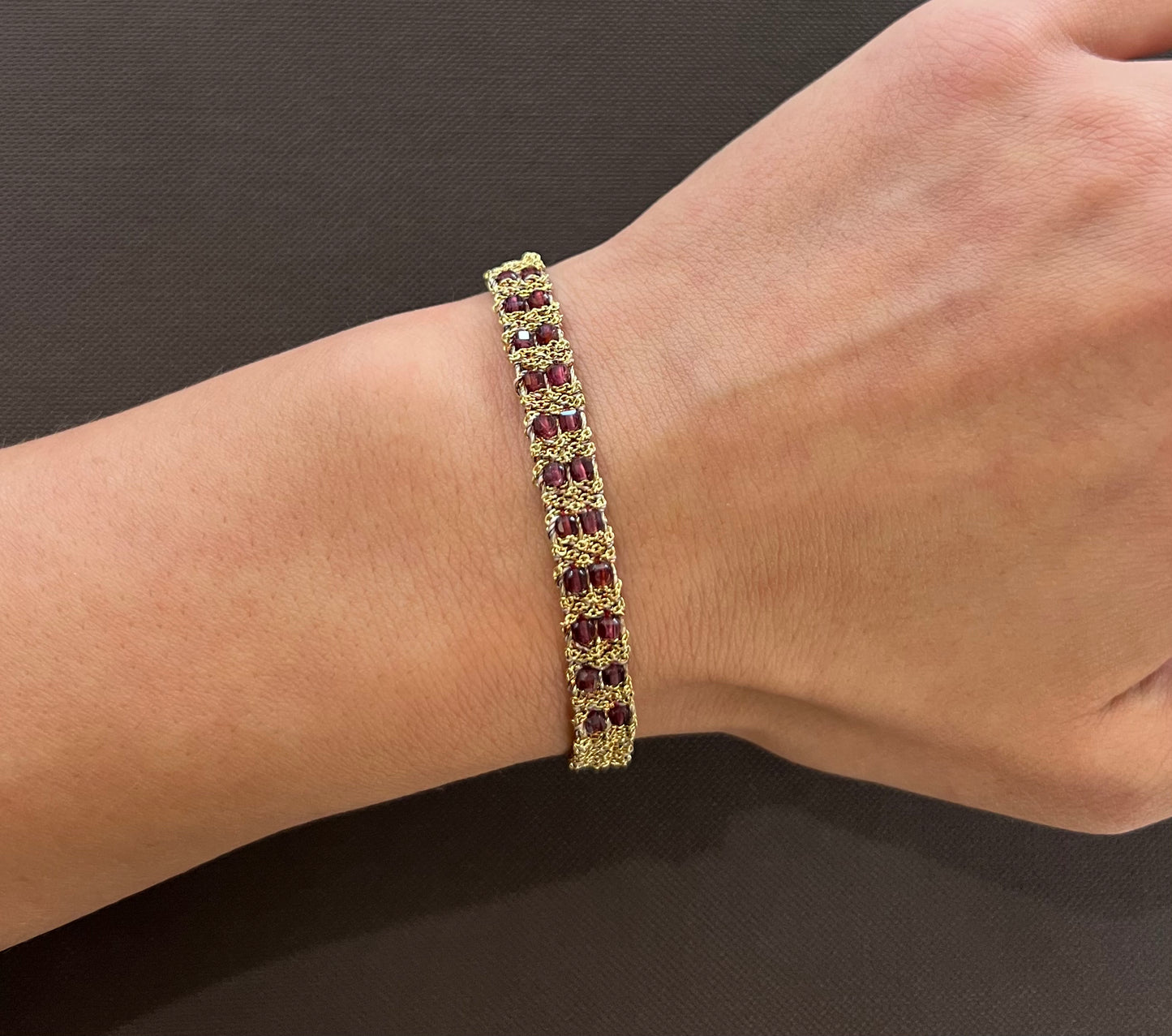 Dag Gold Woven Gemstone Bracelet