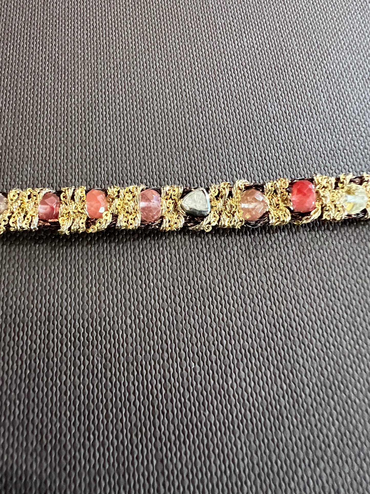 Dag Gold Woven Polki Diamond Bracelet