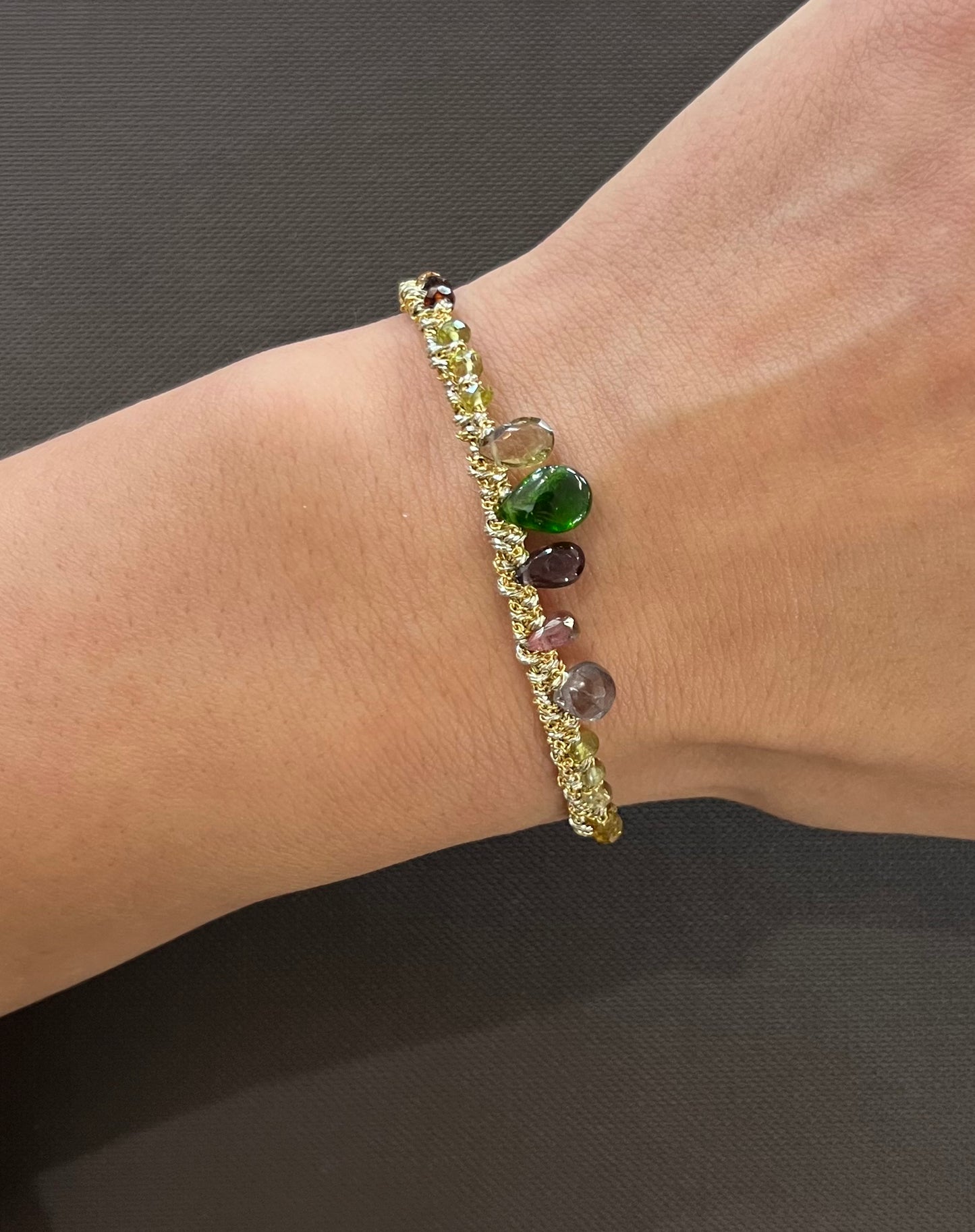 Dag Woven Gold Tourmaline Bracelet