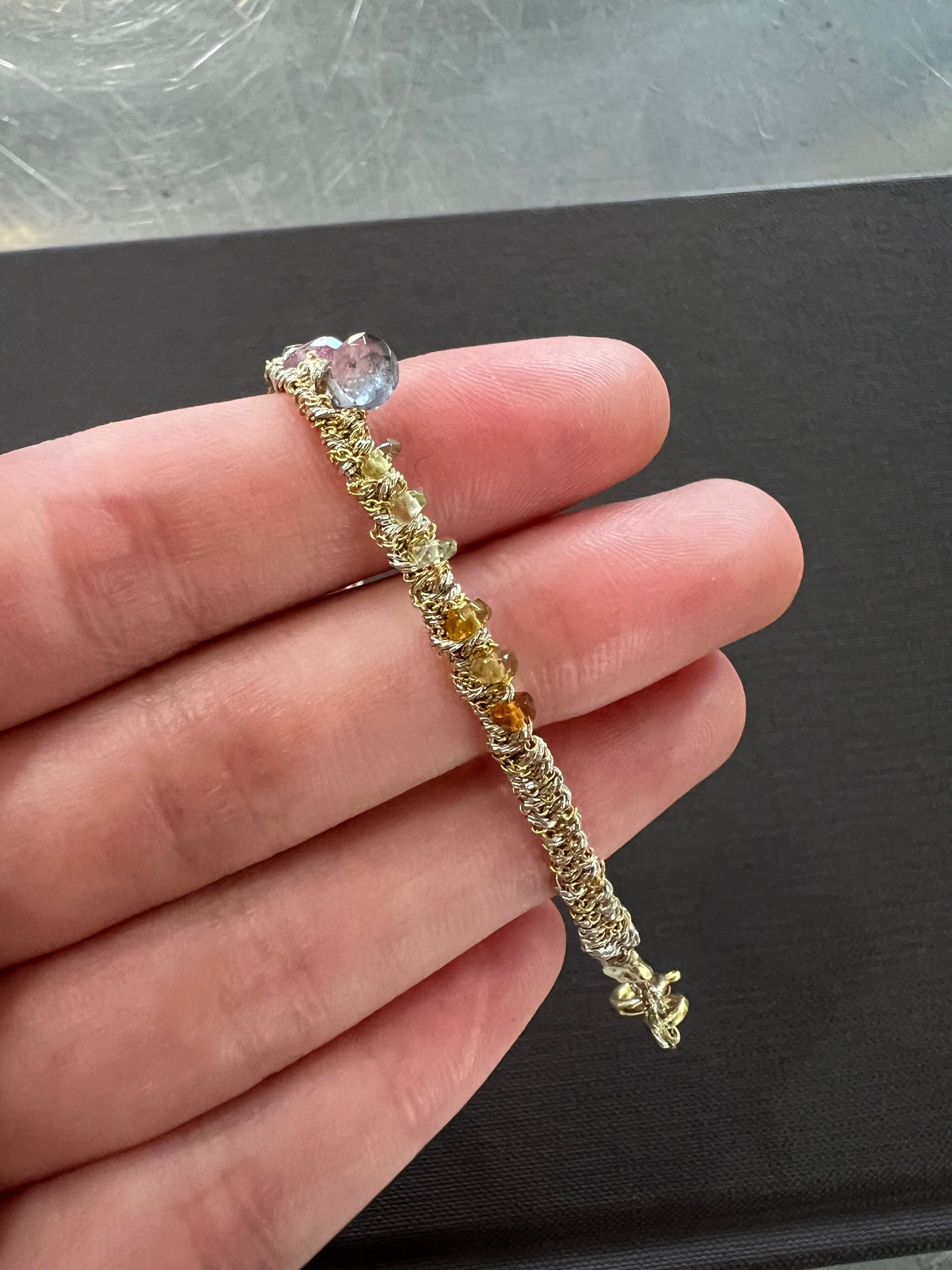 Dag Woven Gold Tourmaline Bracelet