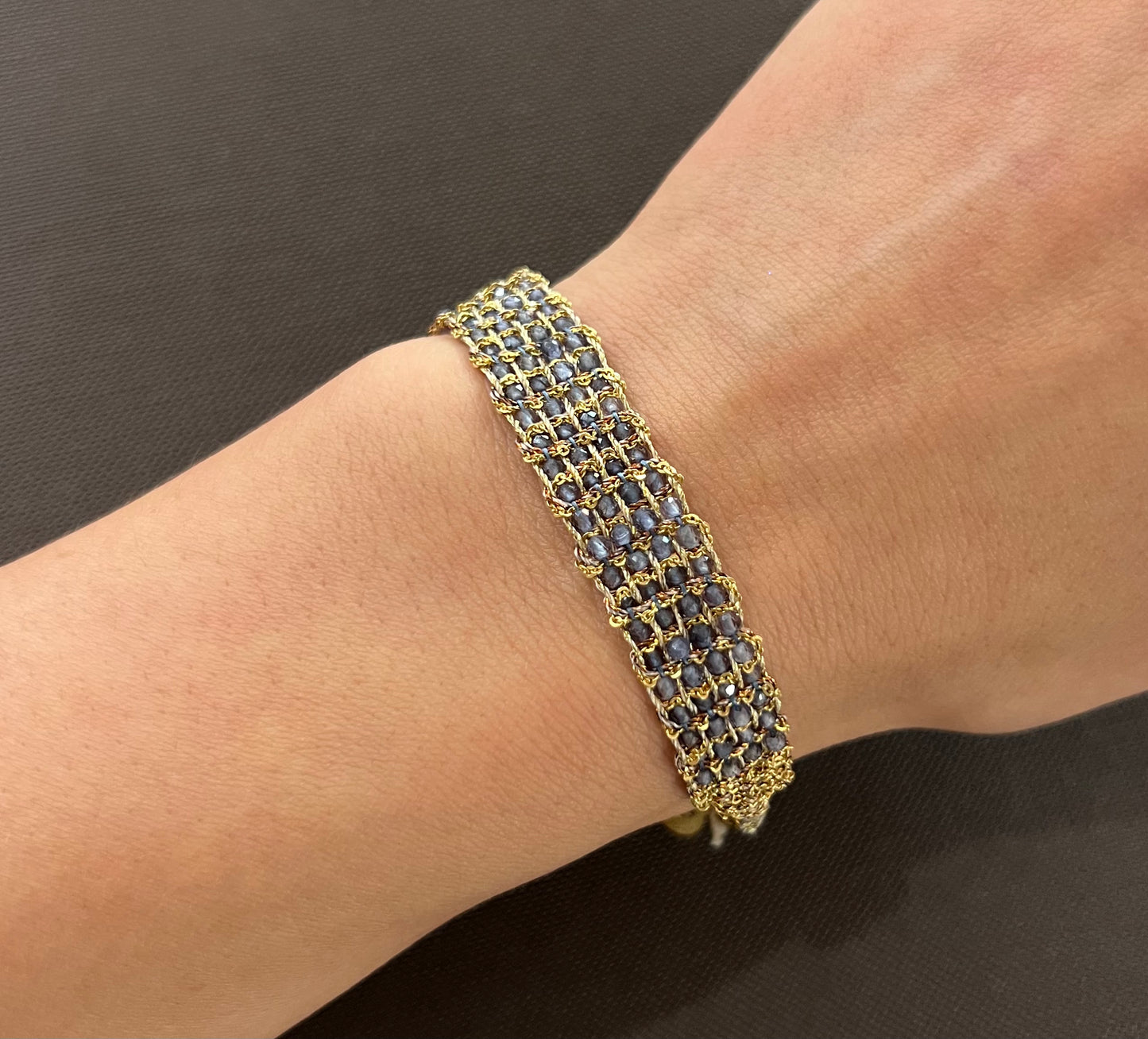 Dag Gold Woven Lolite Bracelet