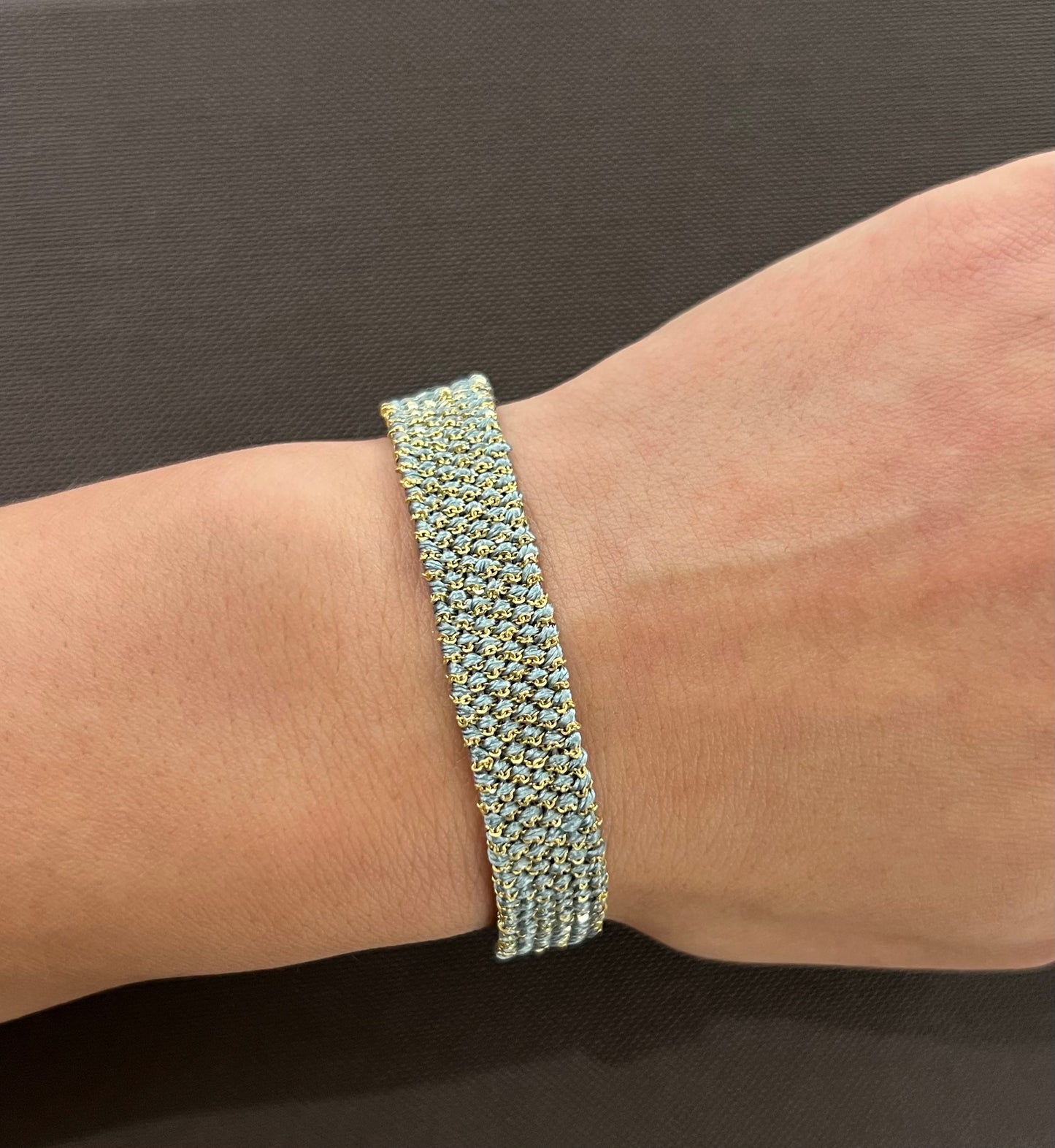 DAG Textured Brilliant Gold Bracelet