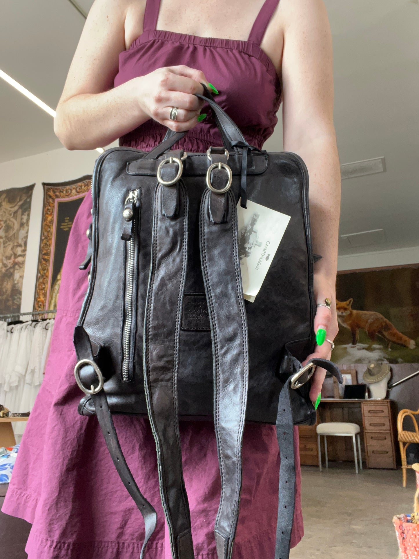 Campomaggi Woven Leather Backpack