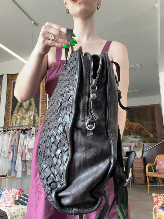 Campomaggi Woven Leather Backpack