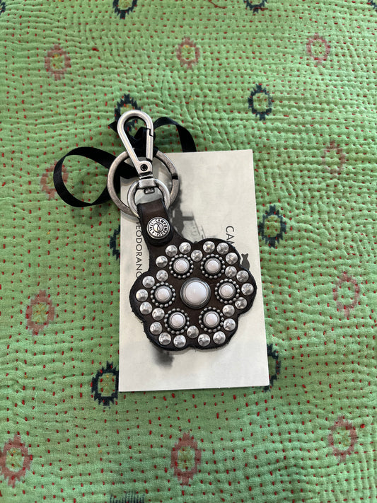 Campomaggi Studded Leather Keychain