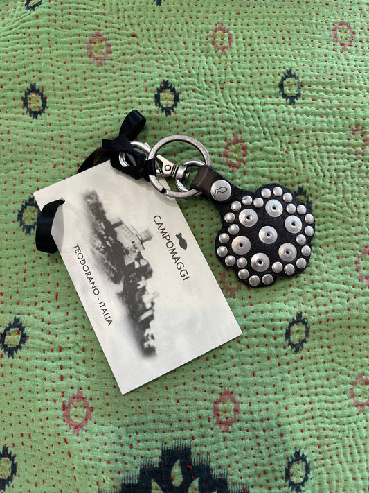 Campomaggi Studded Leather Keychain