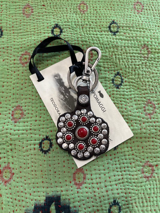 Campomaggi Studded Leather Keychain