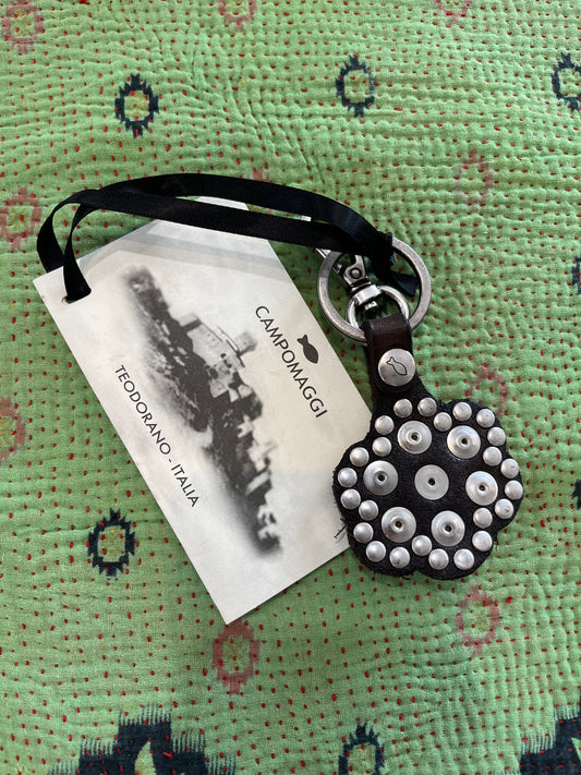 Campomaggi Studded Leather Keychain