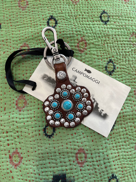Campomaggi Studded Leather Keychain