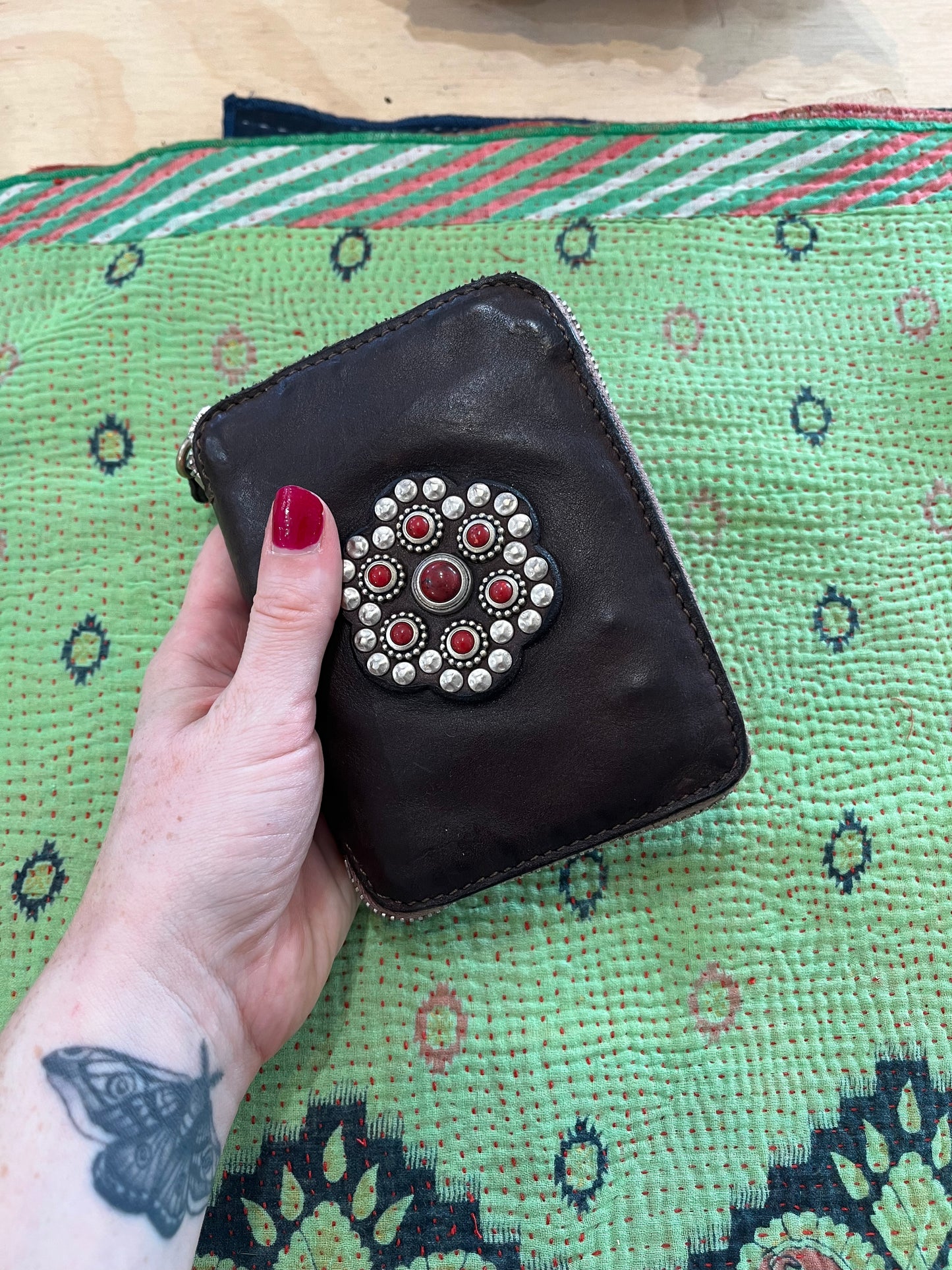 Campomaggi Studded Leather Wallet