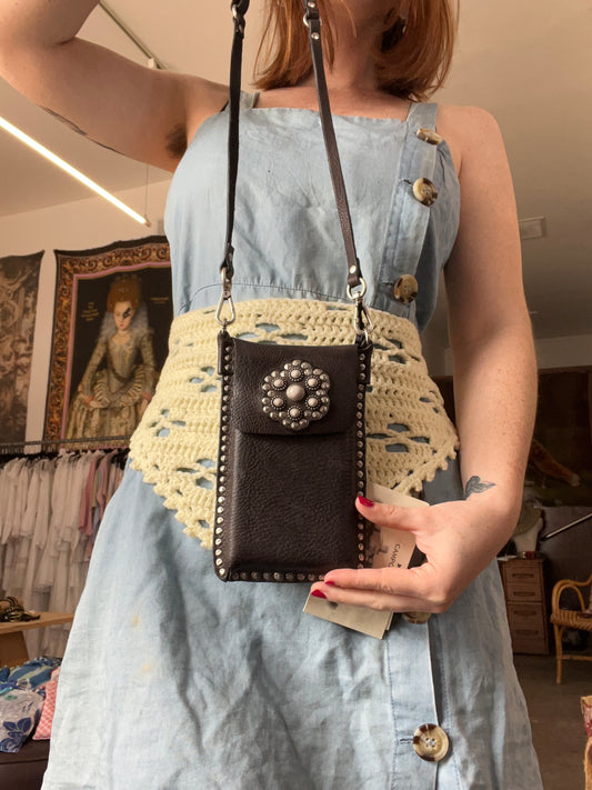 Campomaggi Embellished Leather Phone & Card Carrier