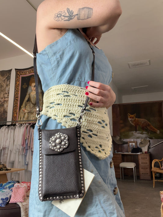Campomaggi Embellished Leather Phone & Card Carrier