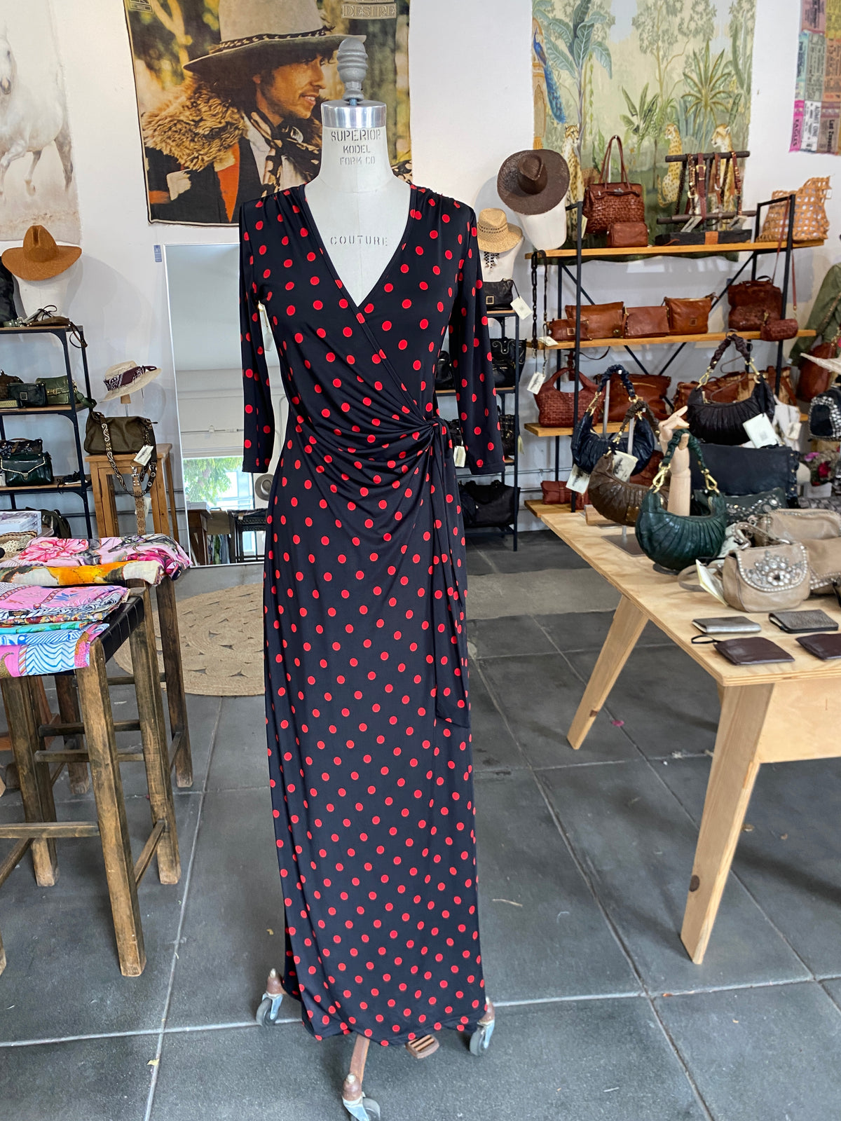 Elegance Miss Paris Polka Dot Black Dress