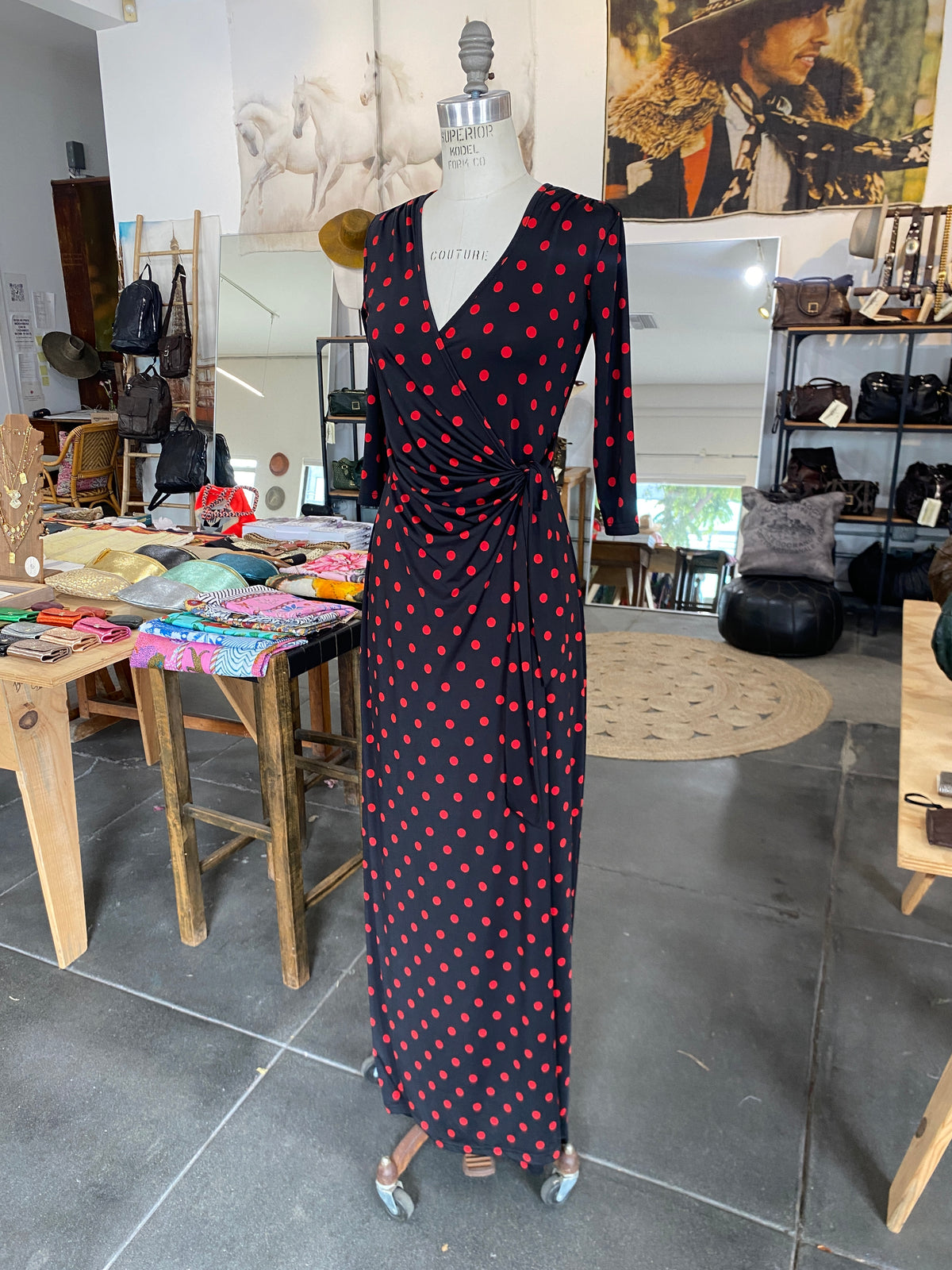 Elegance Miss Paris Polka Dot Black Dress