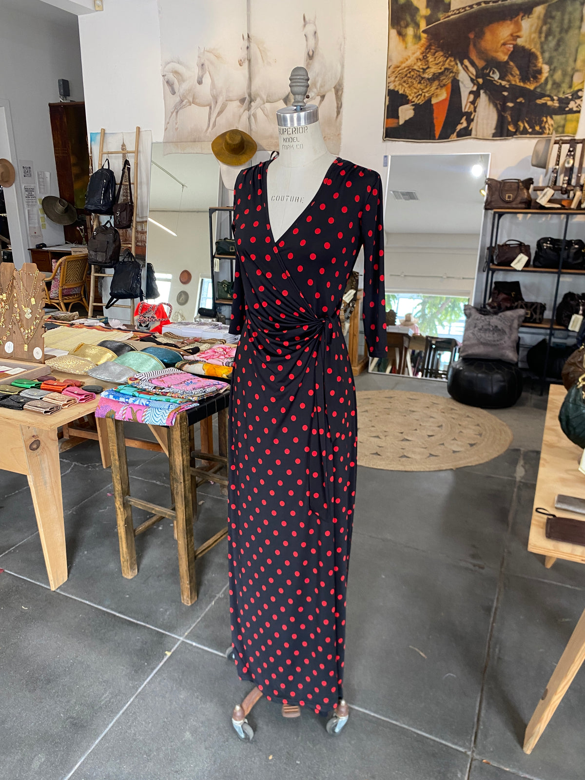 Elegance Miss Paris Polka Dot Black Dress