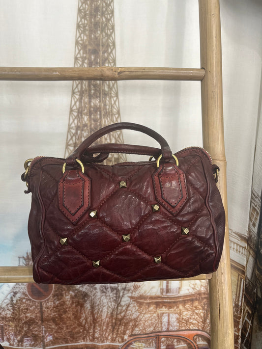 Campomaggi Quilted Leather Handbag - Vinaccia