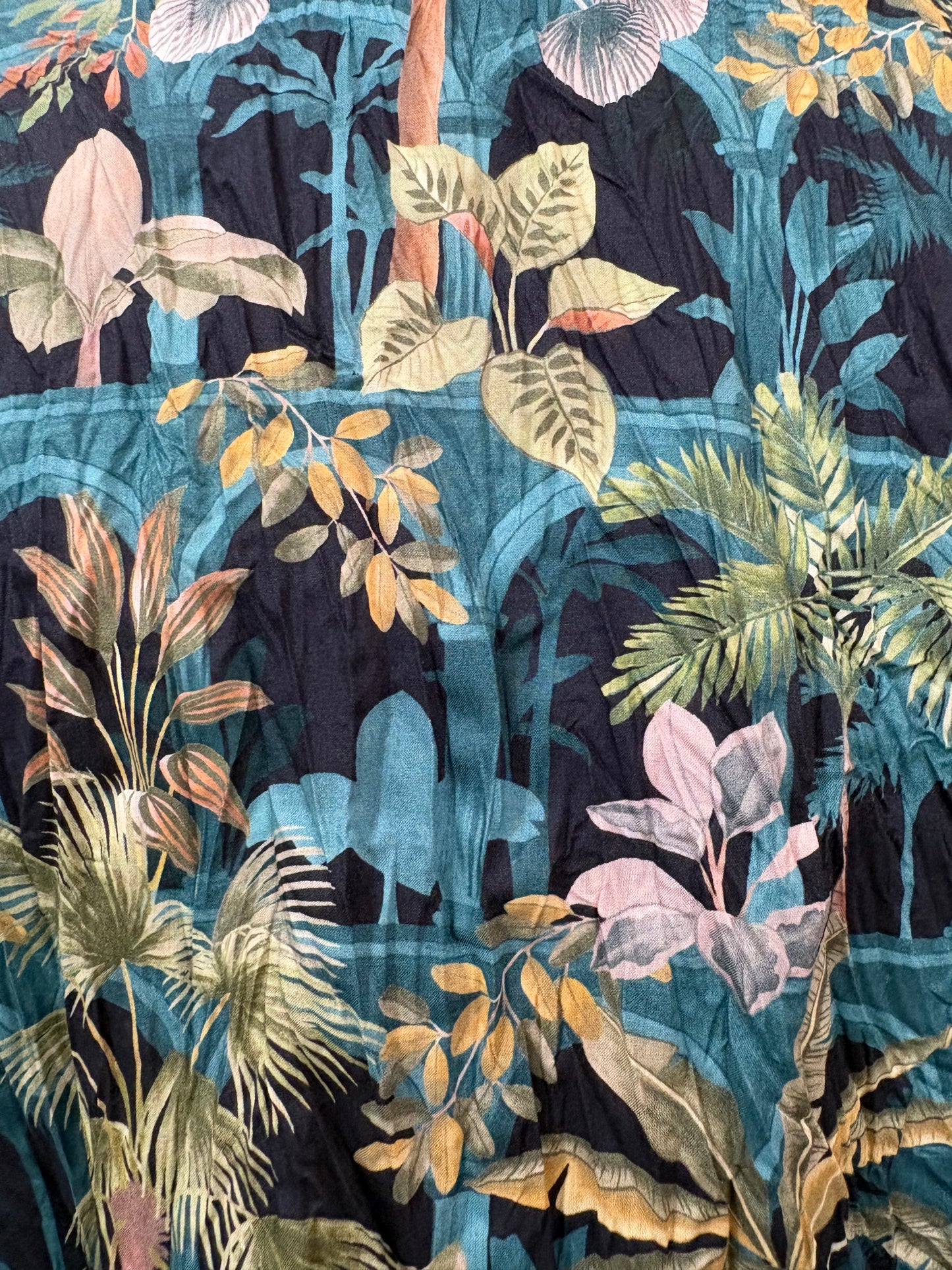 Miki Thumb Washed Cotton Floral Print Classic Shirt