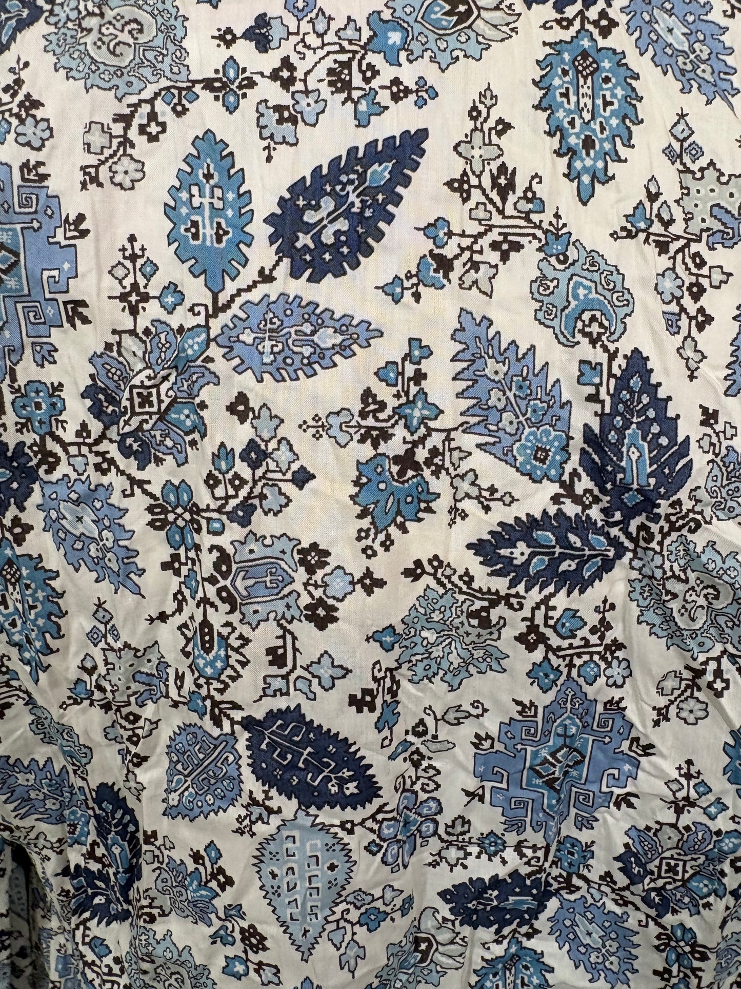 Miki Thumb Cotton Paisley Print Classic Shirt