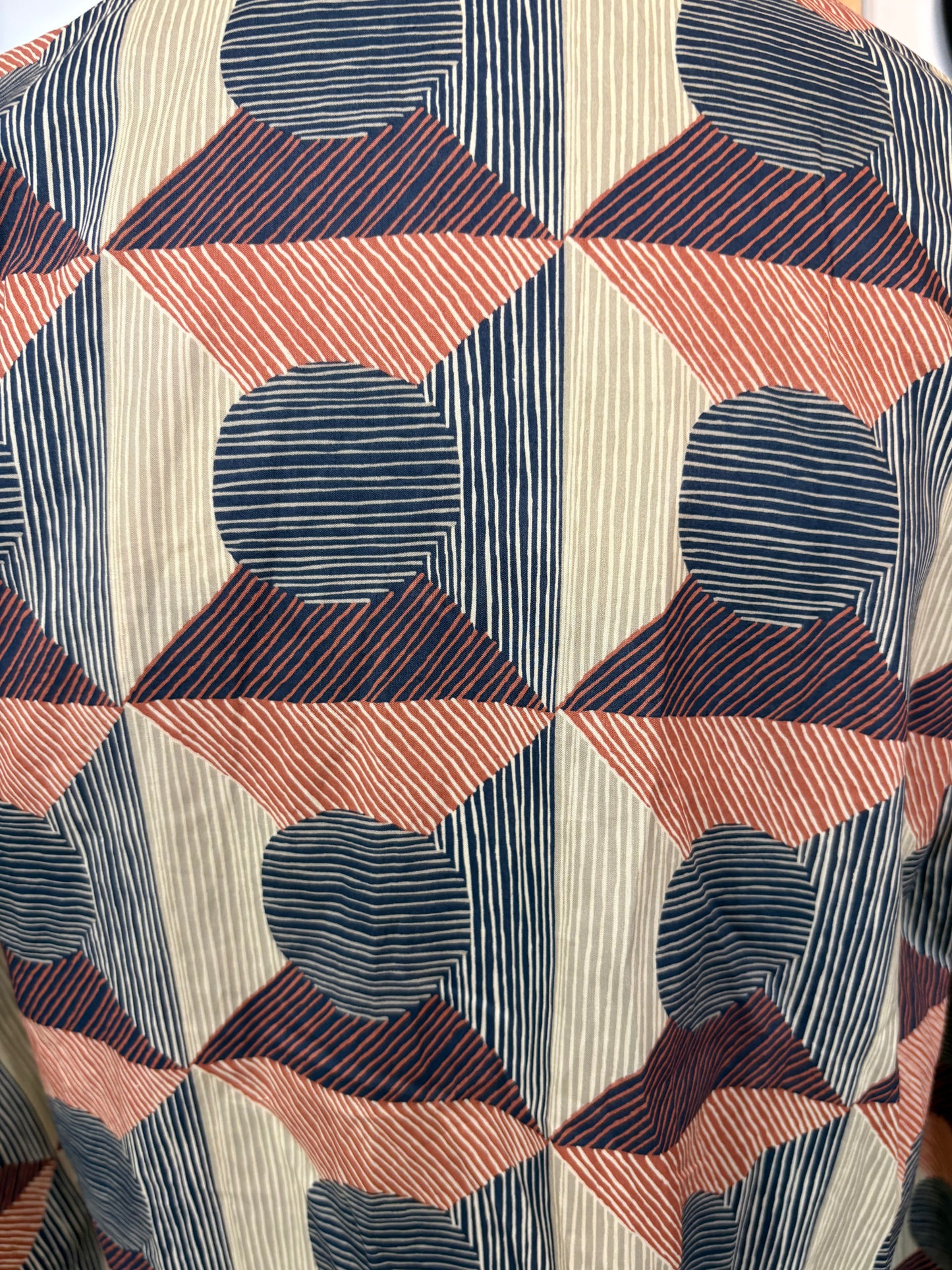 Miki Thumb Cotton Geo Print Classic Shirt