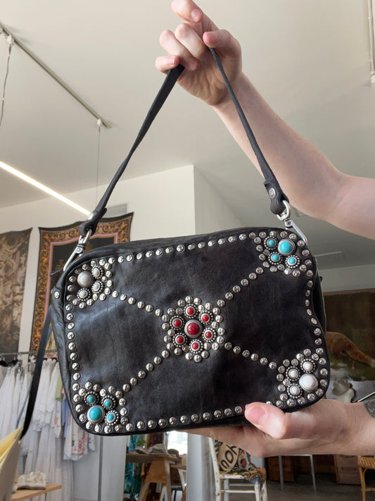Campomaggi Studded Purse in Grigio