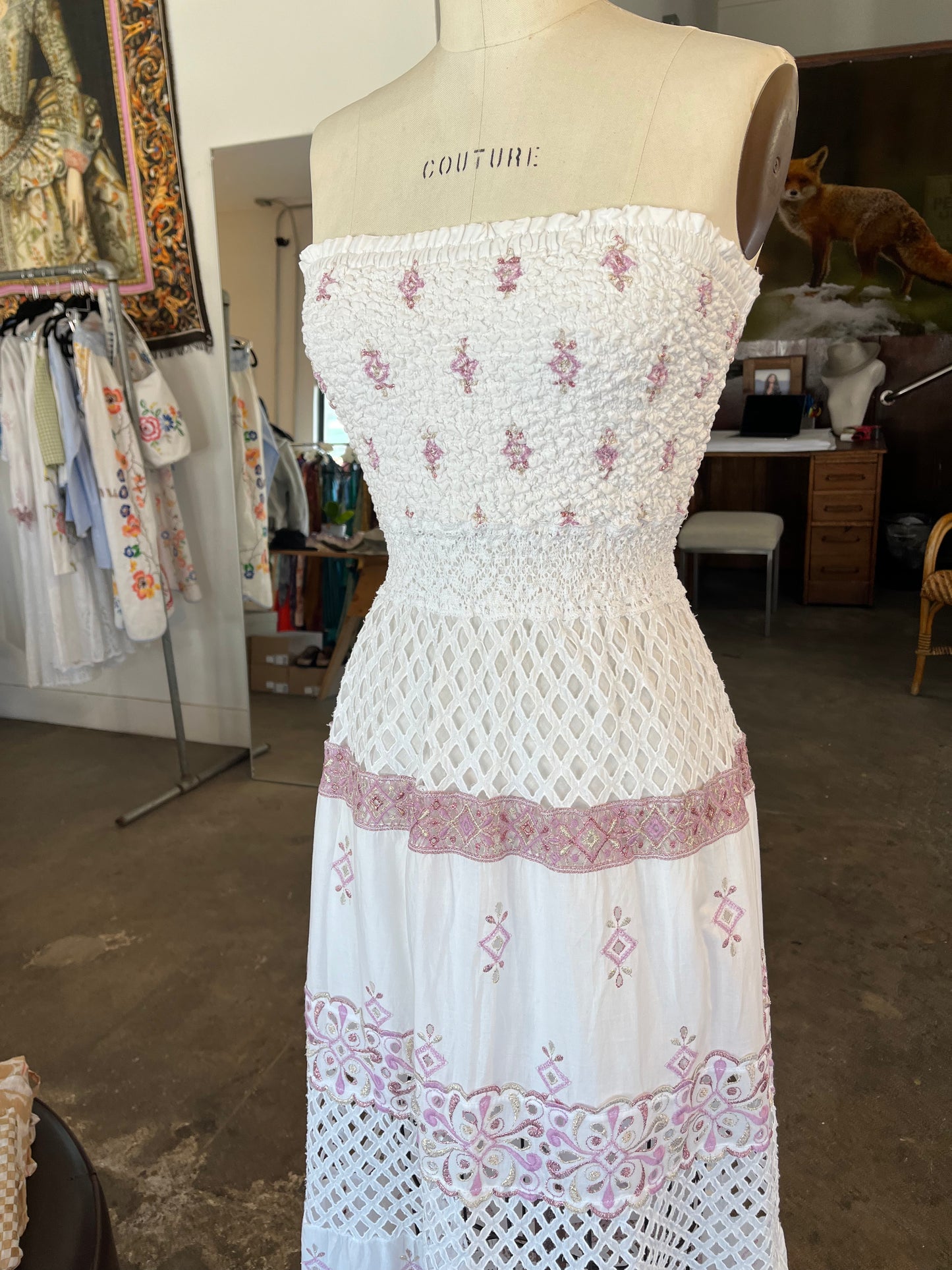 Temptation Positano Confetto Strapless Maxi Dress in Lilac