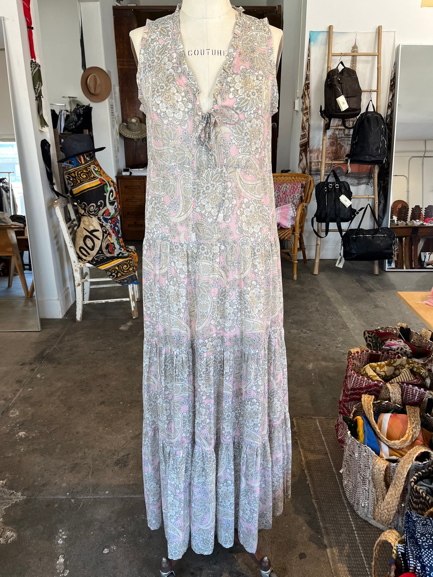 Temptation Positano Gianduia Maxi Dress in Cash Pink