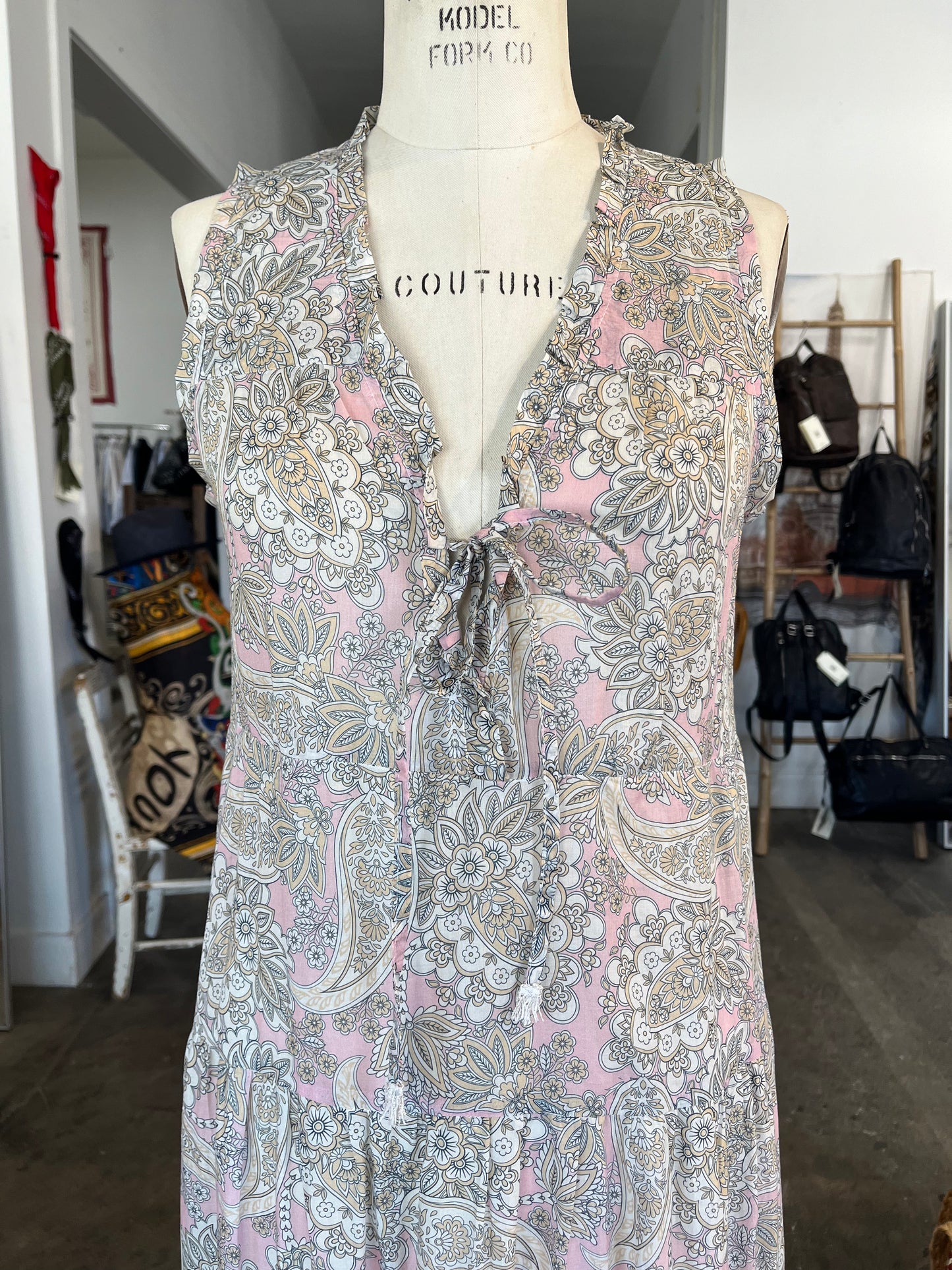 Temptation Positano Gianduia Maxi Dress in Cash Pink