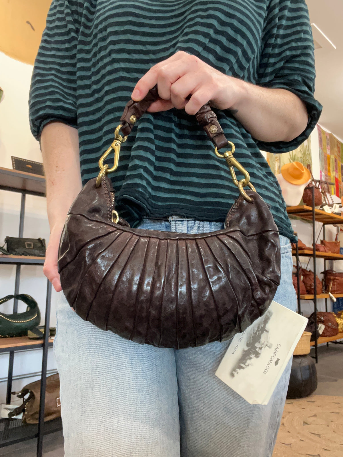 Shoulder Bag "LUNA" in Moro