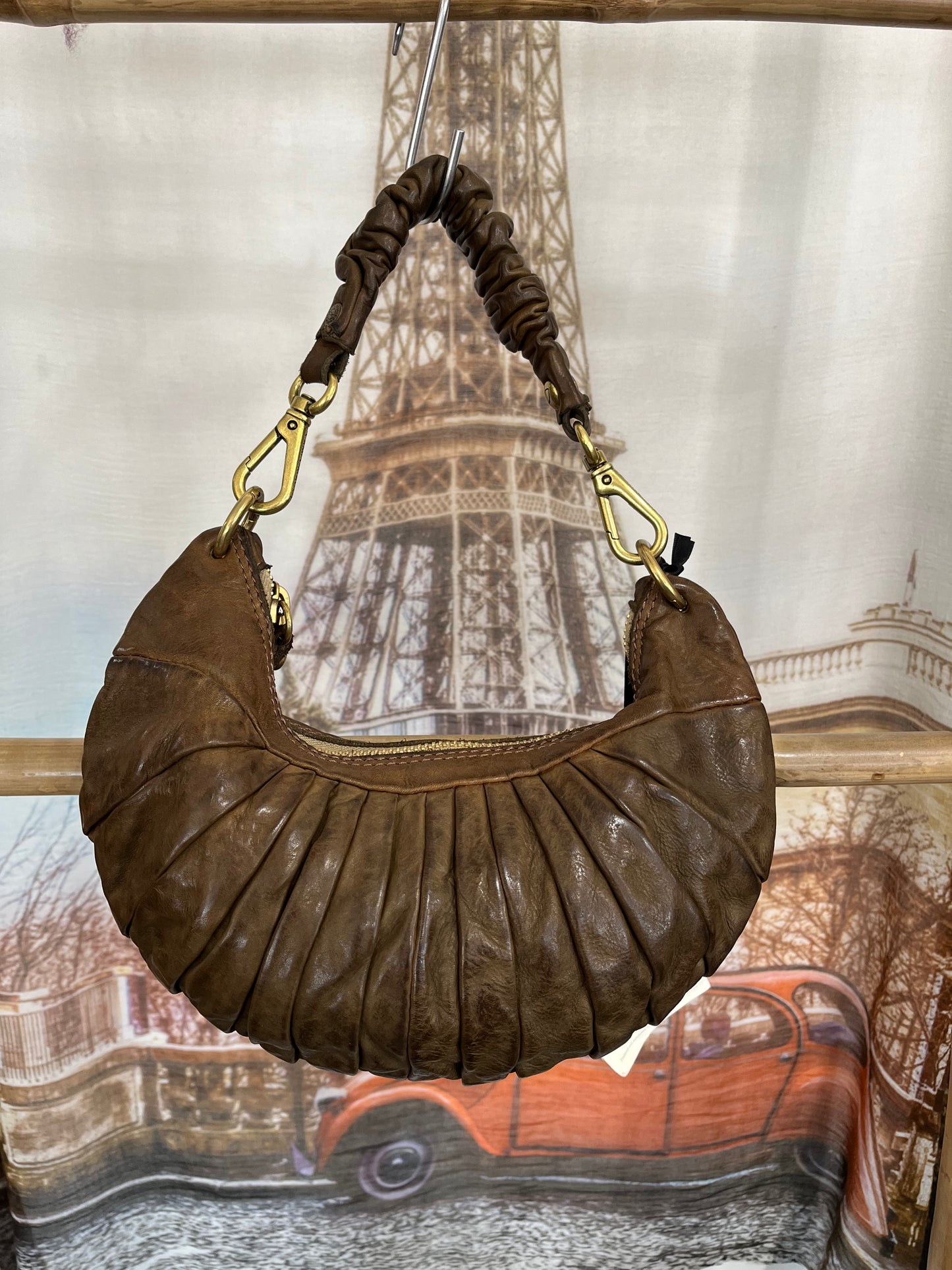 Shoulder Bag "LUNA" in Verde Militaire
