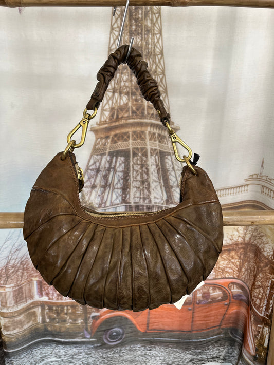 Shoulder Bag "LUNA" in Verde Militaire