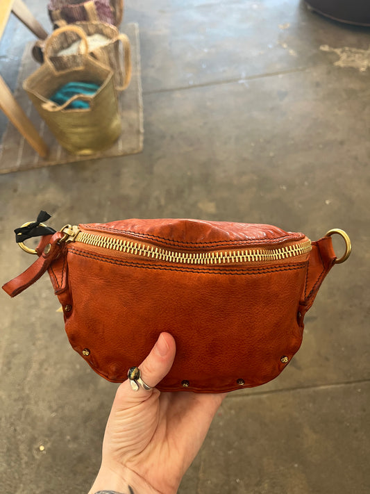 Campomaggi Leather Belt Bag in Mattone