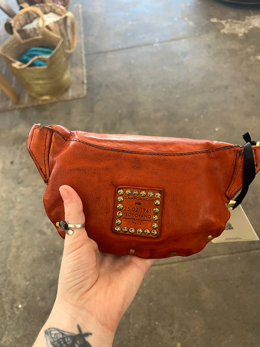 Campomaggi Leather Belt Bag in Mattone