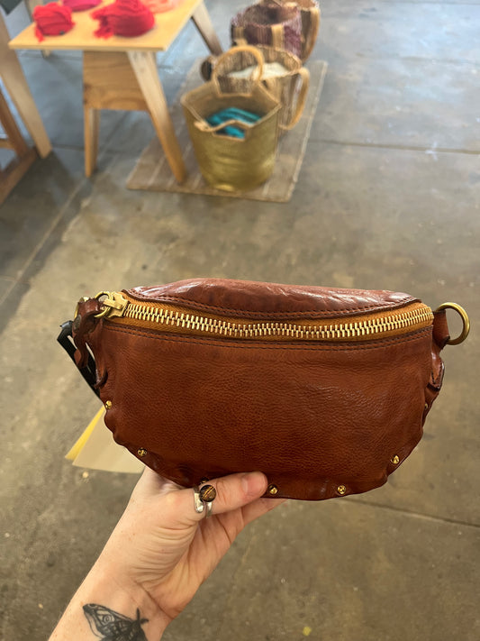 Campomaggi Leather Belt Bag in Cognac