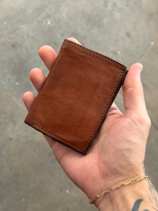 Campomaggi Leather Bifold Wallet in Cognac