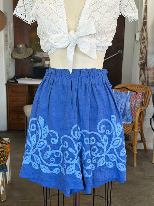 Temptation Positano Tigri Shorts in Blue