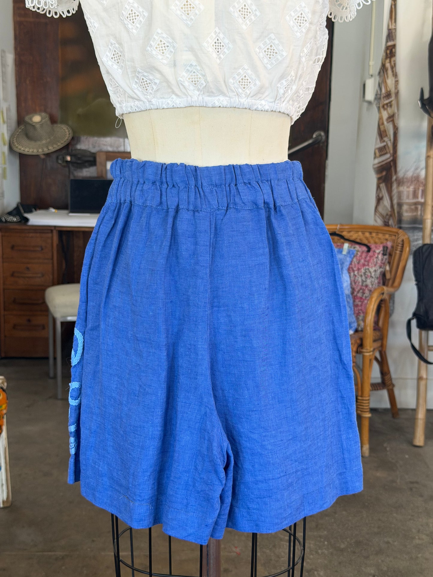 Temptation Positano Tigri Shorts in Blue
