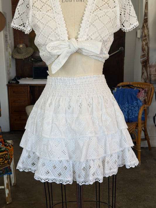 Temptation Positano Sedano Skirt in White