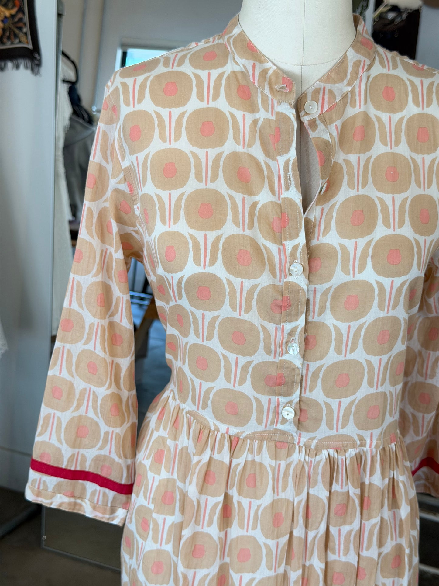 Nimbu Long Sleeve Palladia Dress in Sunflower Beige