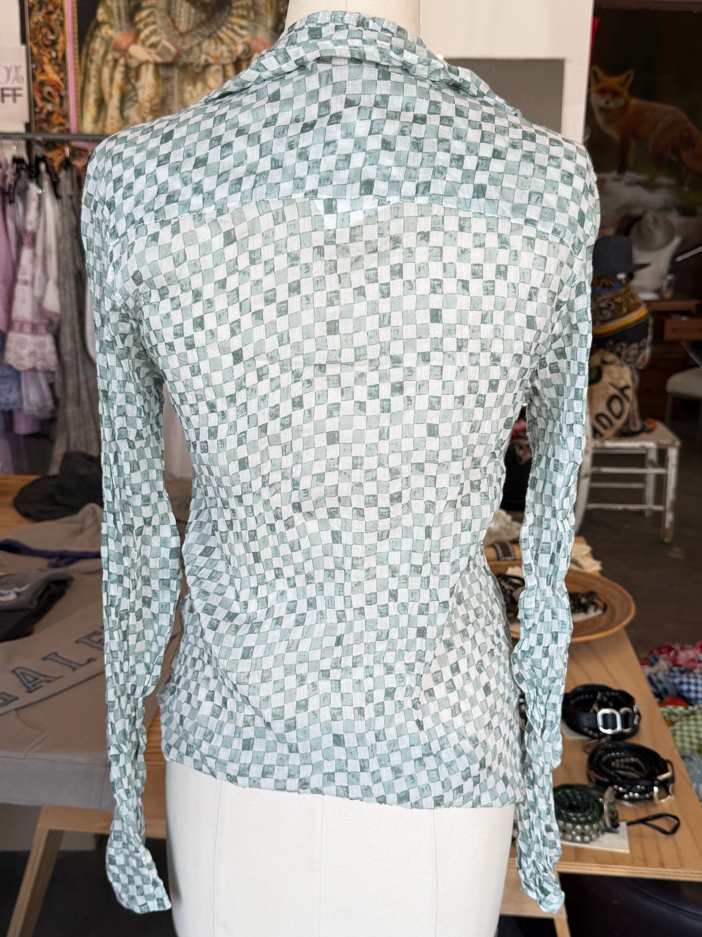 Nimbu Long Sleeve Button Down Shirt in Checks Grey