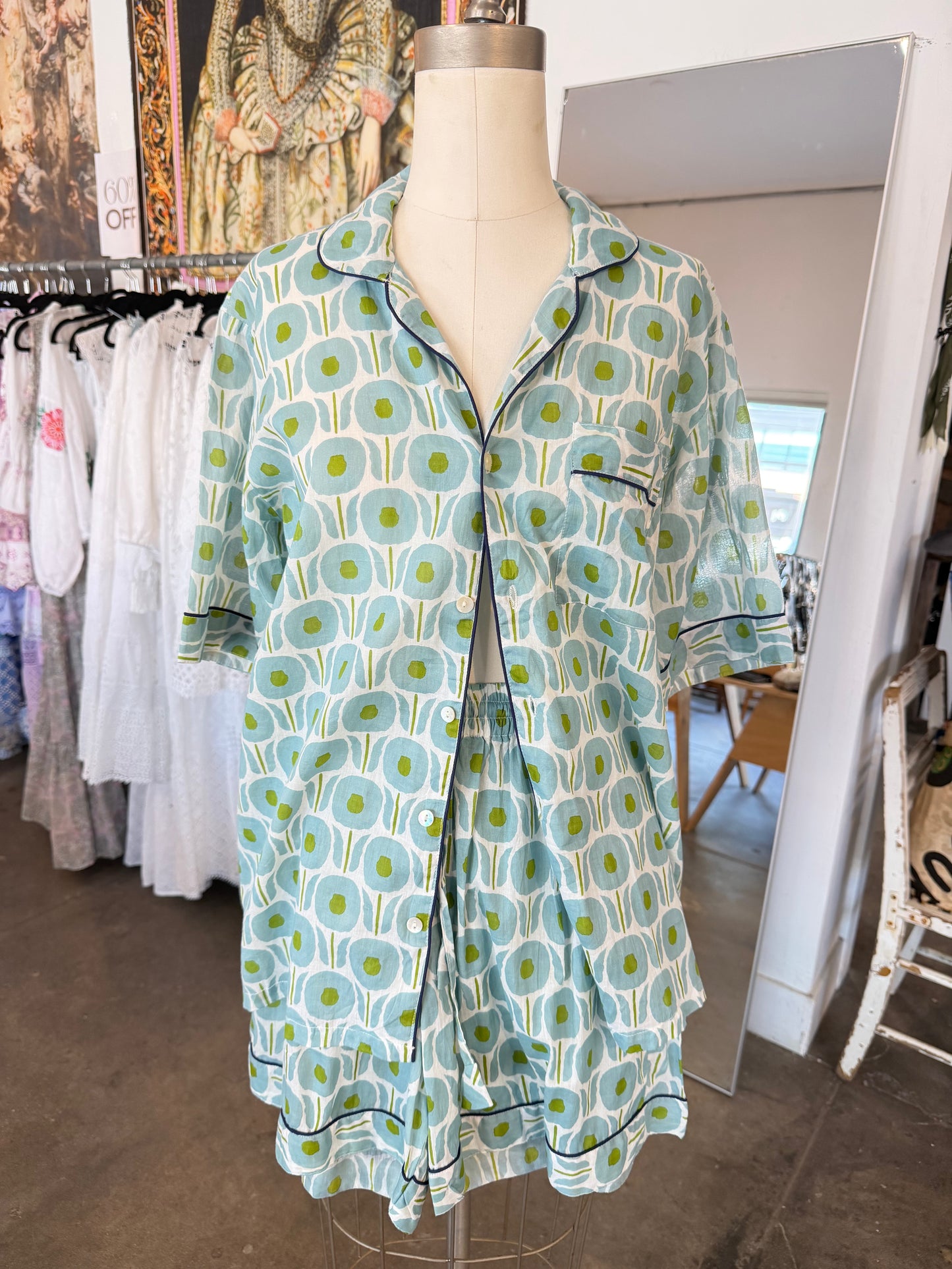 Nimbu Pajama Set in Sunflower Sky