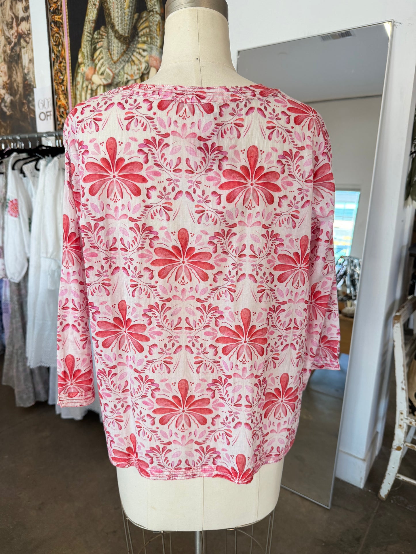 Nimbu Long Sleeve Fancy Blouse in Bel Pink