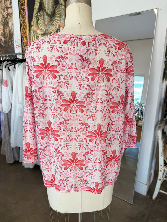 Nimbu Long Sleeve Fancy Blouse in Bel Pink