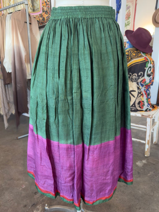 Nimbu IDI HP Silk Skirt in Green
