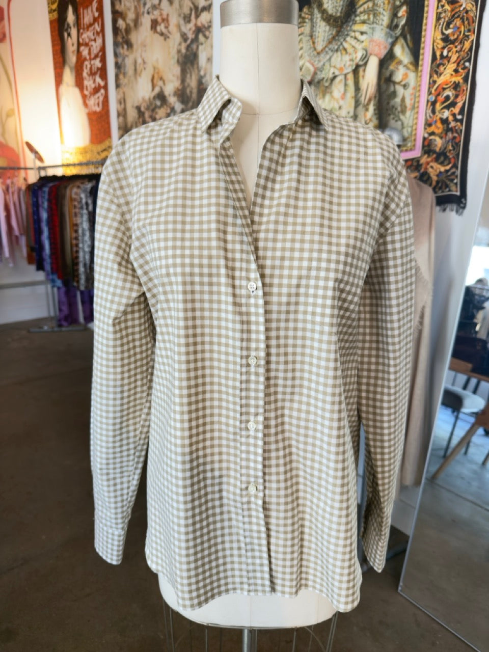Emanuele Maffeis Art. Nobel Mod. Ilenia Checkered Button Down Shirt