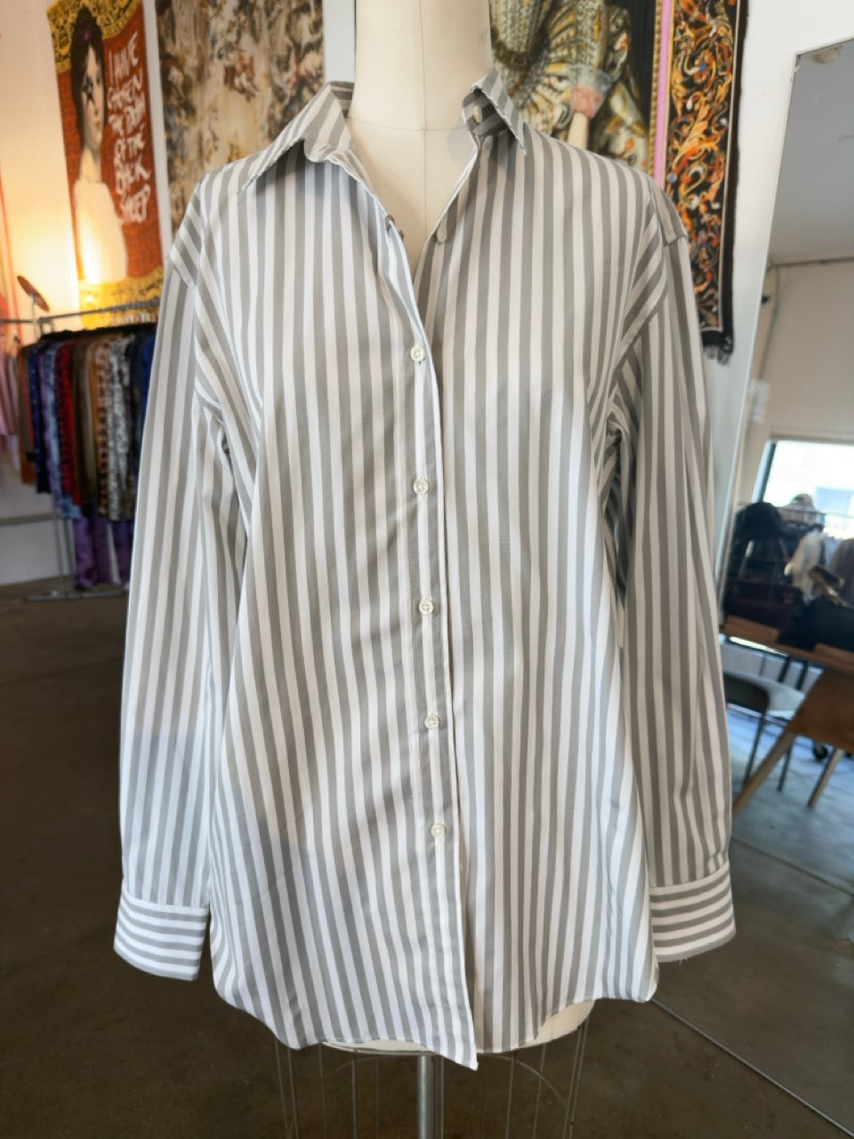 Emanuele Maffeis Felicia Mod. Judith Striped Button Down Shirt