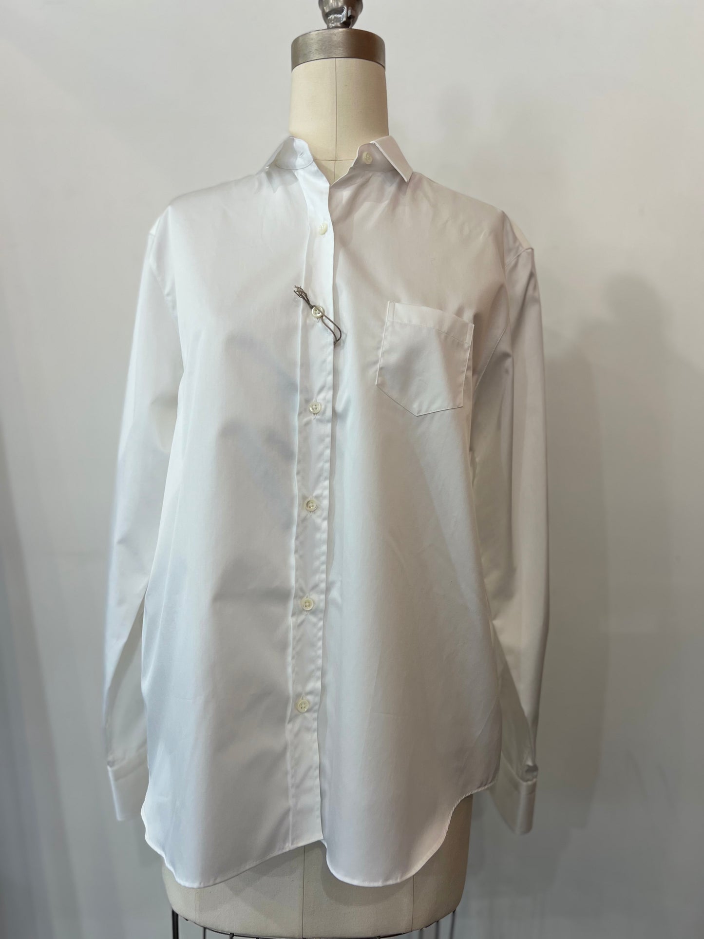 Emanuele Maffei's Button Down Long Sleeve White Shirt